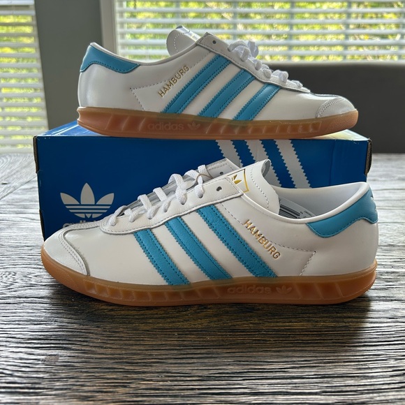 adidas Shoes - Adidas Women’s Size 8.5 Shoes Hamburg White Blue Sky Rush